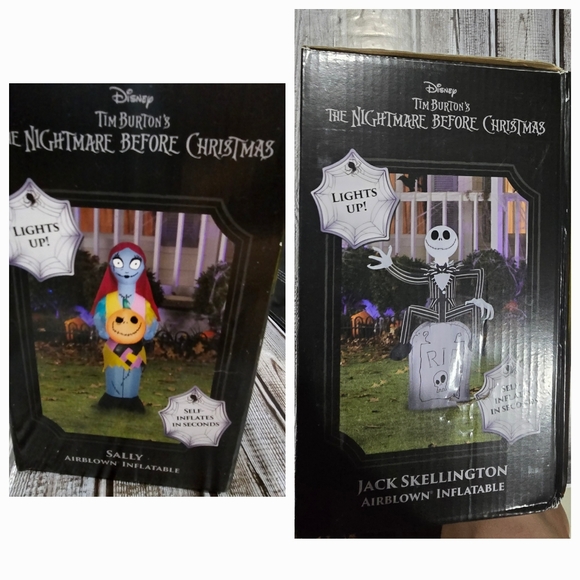 Nightmare before Christmas inflatable, set Jack and Sally 2 piece - Picture 1 of 1